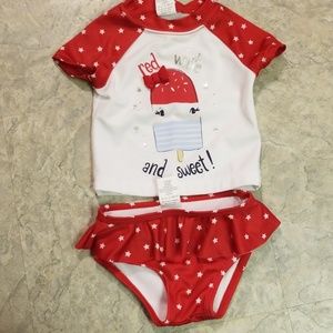 Gymboree 2 piece bathing suit size 6-12 month